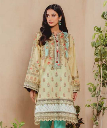 Khakhi Yellow Lawn Zellbury Summer Lawn 2021